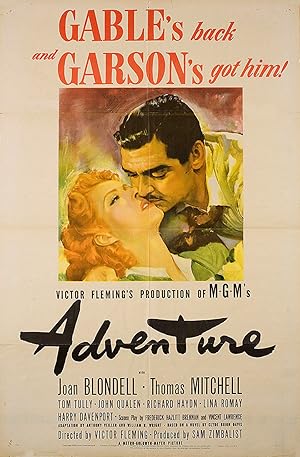 Cover image of the movie Adventure (1945)