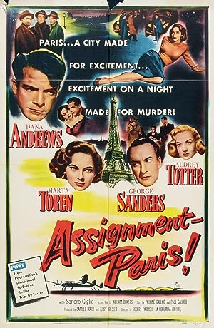 Cover image of the movie Assignment: Paris (1952)