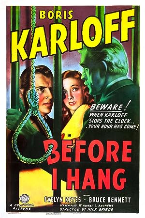 Cover image of the movie Before I Hang (1940)