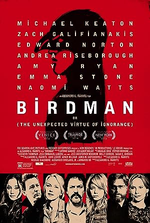 Cover image of the movie Birdman or (The Unexpected Virtue of Ignorance) (2014)