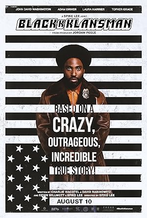 Cover image of the movie BlacKkKlansman (2018)