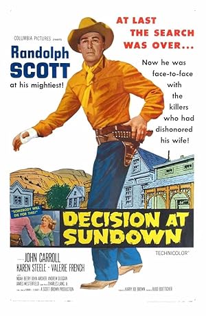 Cover image of the movie Decision at Sundown (1957)