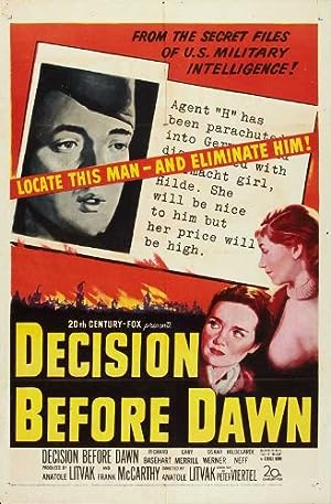 Cover image of the movie Decision Before Dawn (1951)