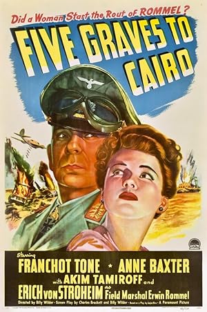 Cover image of the movie Five Graves to Cairo (1943)