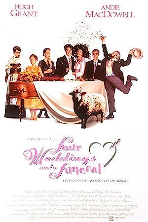 Cover image of the movie Four Weddings and a Funeral (1994)