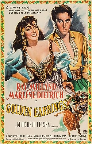 Cover image of the movie Golden Earrings (1947)