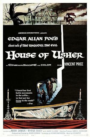 Cover image of the movie House of Usher (1960)