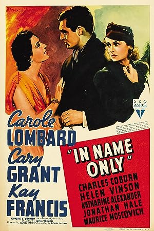 Cover image of the movie In Name Only (1939)