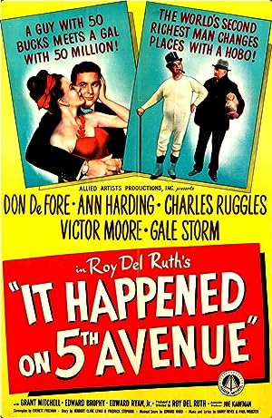 Cover image of the movie It Happened on Fifth Avenue (1947)