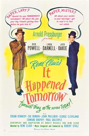 Cover image of the movie It Happened Tomorrow (1944)