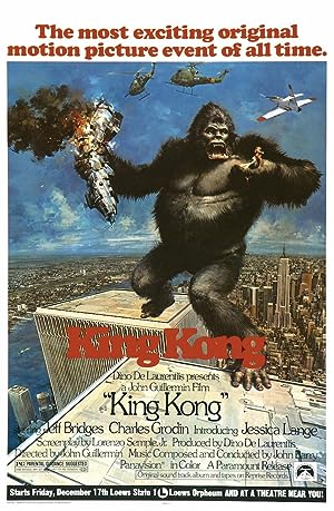 Cover image of the movie King Kong (1976)