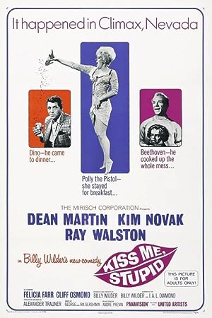 Cover image of the movie Kiss Me, Stupid (1964)