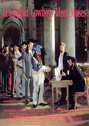 Cover image of the movie Leningrad Cowboys Meet Moses (1994)