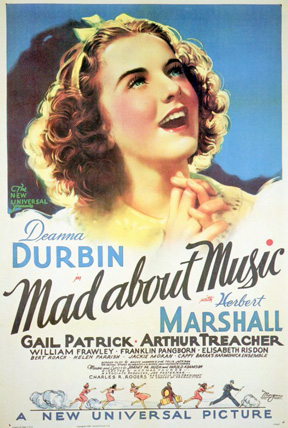 Cover image of the movie Mad About Music (1938)