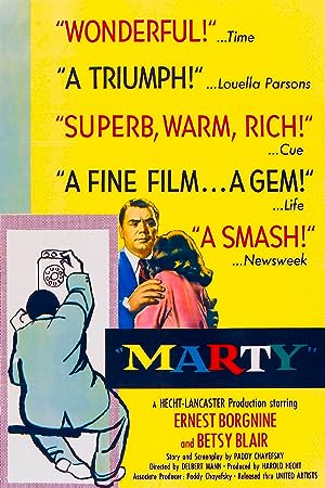 Cover image of the movie Marty (1955)