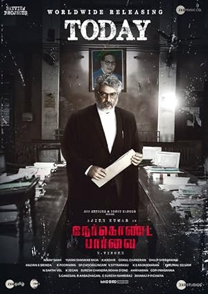 Cover image of the movie Nerkonda Paarvai (2019)