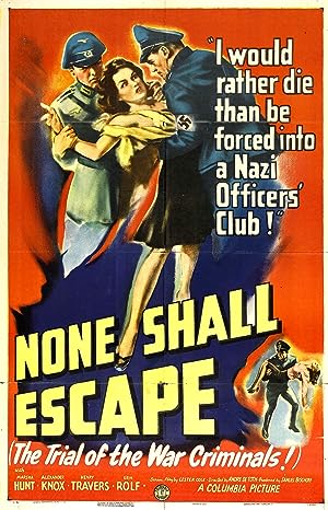 Cover image of the movie None Shall Escape (1944)