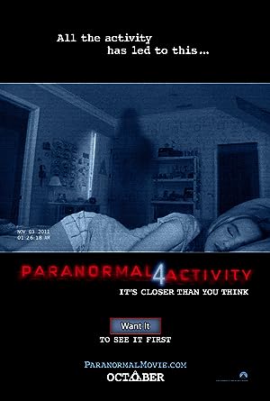 Cover image of the movie Paranormal Activity 4 (2012)