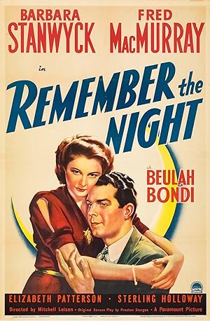 Cover image of the movie Remember the Night (1939)