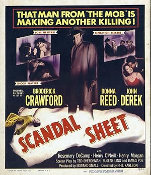 Cover image of the movie Scandal Sheet (1952)