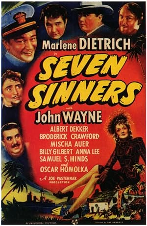 Cover image of the movie Seven Sinners (1940)