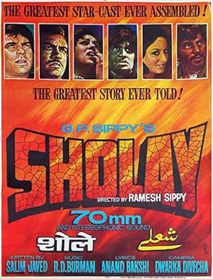 Cover image of the movie Sholay (1975)