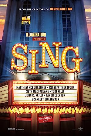 Cover image of the movie Sing (2016)