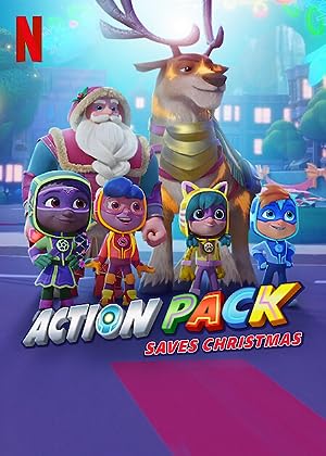 Cover image of the movie The Action Pack Saves Christmas (2022)