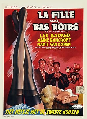Cover image of the movie The Girl in Black Stockings (1957)