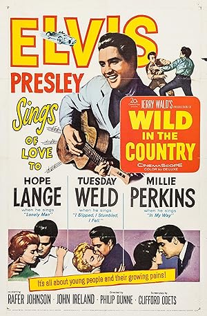 Cover image of the movie Wild in the Country (1961)
